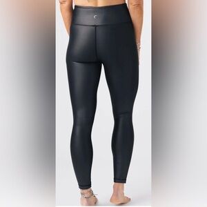 ZYIA Light N Tight Midnight Black Metallic High Rise Women's Leggings